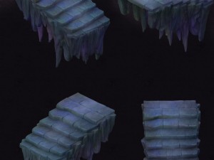 cartoon hell - mountain ladder false terrain 3D Модель