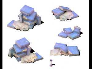 cartoon hell - life and death book Modèle 3D