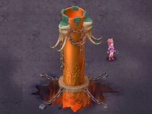 cartoon hell - iron pillar 3D Model
