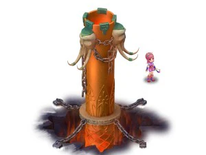 cartoon hell - iron pillar 3D Model