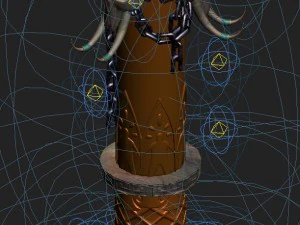 cartoon hell - iron pillar 3D Model