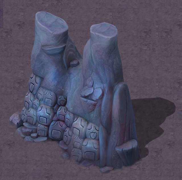 cartoon hell - the head of the mountain 3D Model .c4d .max .obj .3ds .fbx .stl .blend 