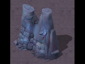 cartoonhel - het hoofd van de berg 3D Model