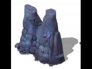 cartoon hell - the head of the mountain 3D Model