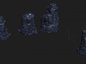 cartoon hell - the head of the mountain 3D Model