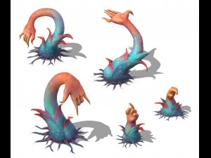 cartoon hell - salty hand Model 3D