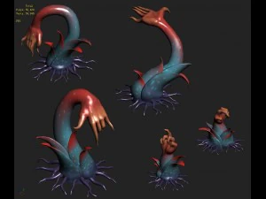 cartoon hell - salty hand 3D Model