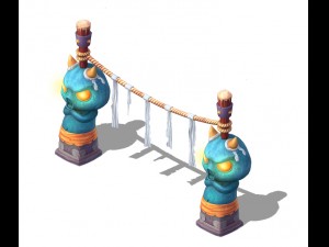 cartoon hell - wicked pendant stone statue 3D Model