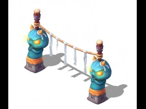 cartoon hell - wicked pendant stone statue 3D Model