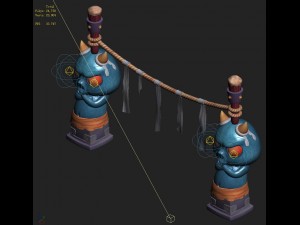 cartoon hell - wicked pendant stone statue 3D Model