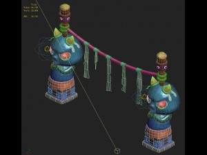 cartoon hell - wicked pendant stone statue 3D Model