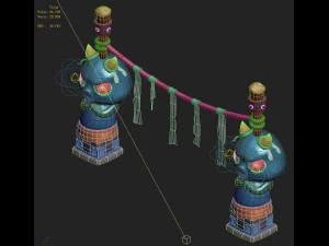 cartoon hell - wicked pendant stone statue 3D Model