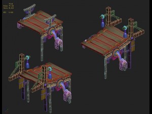 cartoon hell - hard burst bridge 3D Model