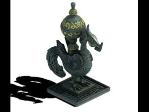 bronze decoration - dragon statue 3D Model