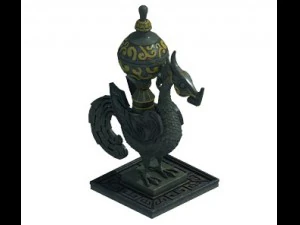 bronze decoration - dragon statue 3D Model