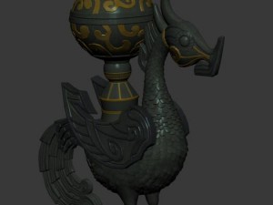 bronze decoration - dragon statue 3D-Modell