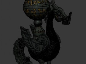 bronze decoration - dragon statue 3D-Modell