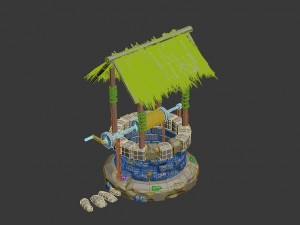 sun bell - stone lamp - well 3Dモデル