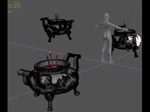 incense burner 01 3D Model