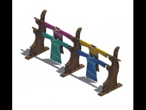 Kleiderb&uuml;gel - Sands&auml;cke 3D Modell