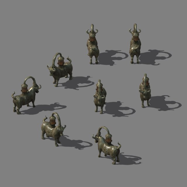 war camp - bronze sculpture 3D Model .c4d .max .obj .3ds .fbx .stl .blend 