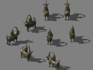 戦争収容所 - ブロンズ彫刻 3Dモデル