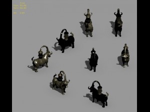 war camp - bronze sculpture 3D Model