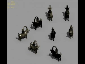 war camp - bronze sculpture 3D Model