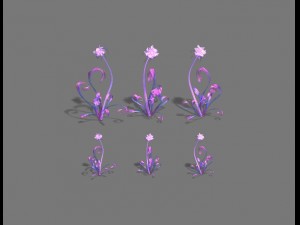 ice and snow - exotic flowers 3D Model