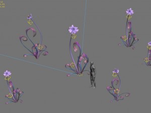 ice and snow - exotic flowers 3D Model