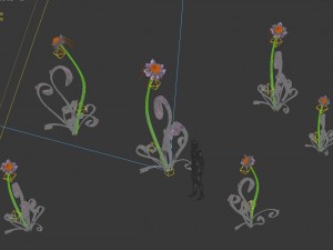 ice and snow - exotic flowers 3D Model