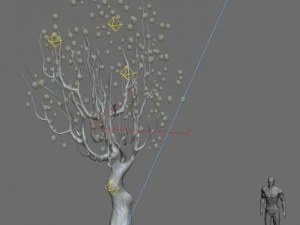 ice and snow - strange tree 3D Model