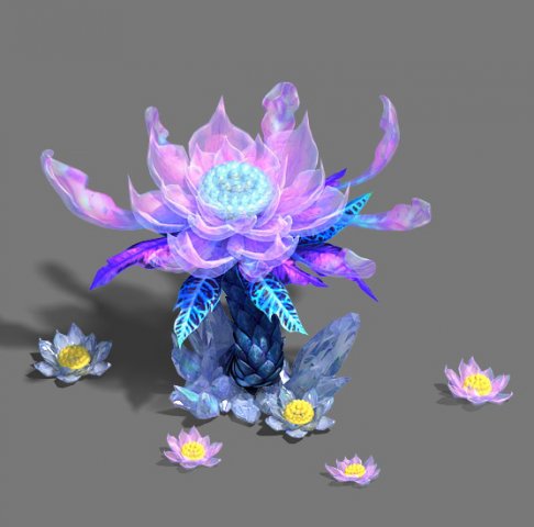 ice and snow - snow lotus 3D-Modell .c4d .max .obj .3ds .fbx .stl .blend 