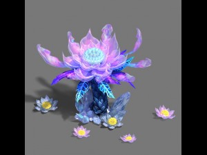 ice and snow - snow lotus 3D Model