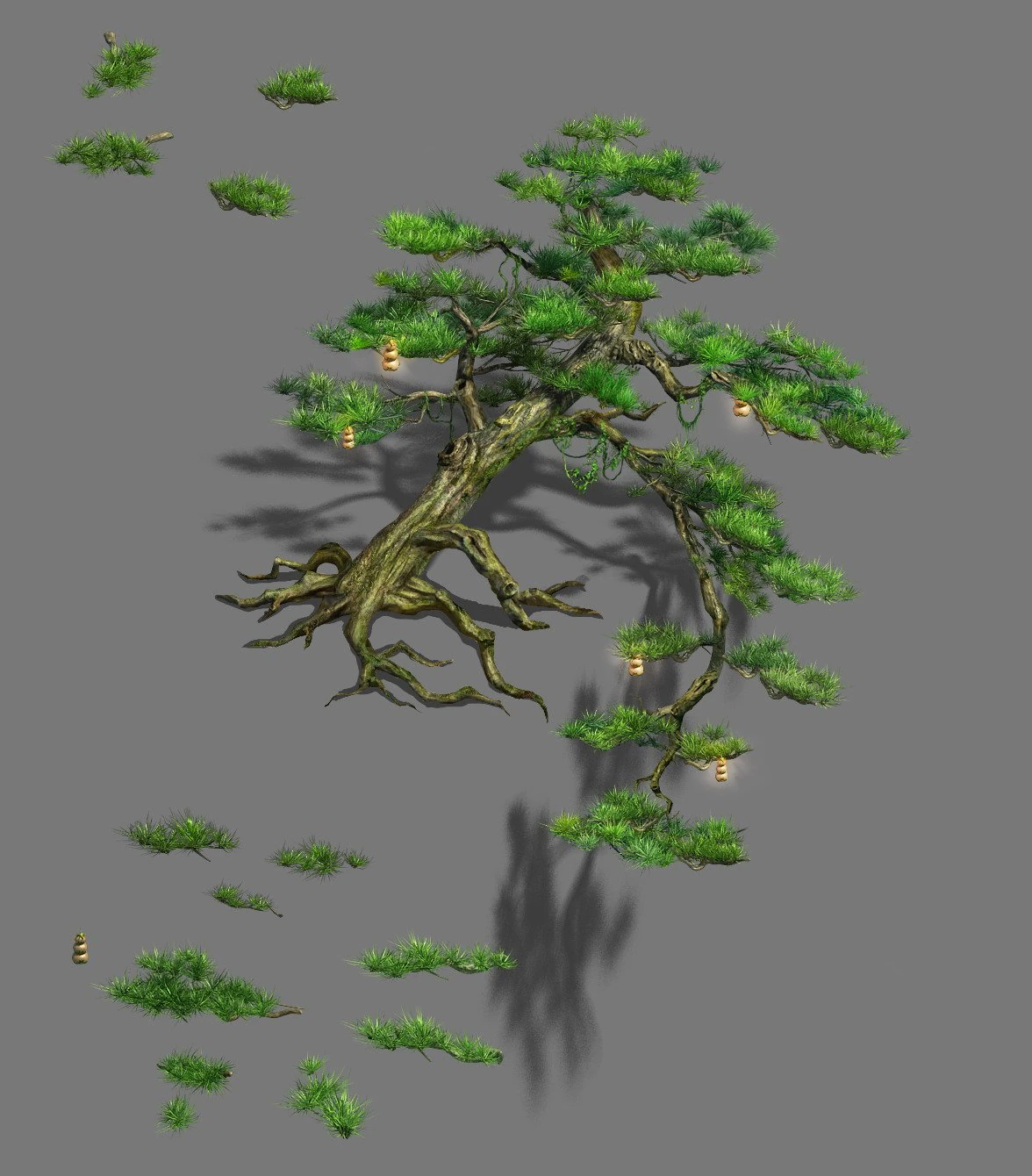 zen - cliff pine 3D Model .c4d .max .obj .3ds .fbx .stl .blend 