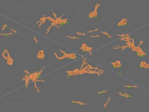 fell to the ground to rotten trees 3D Model