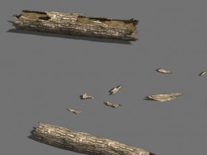 fell to the ground decay tree 02 Modelo 3D