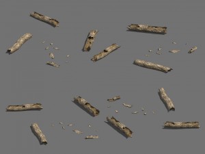 fell to the ground decay tree 02 Modelo 3D