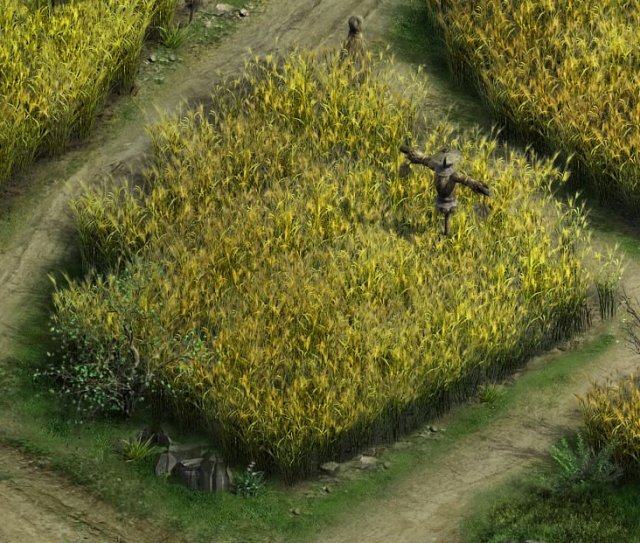 paddy field - scarecrow 3D Model .c4d .max .obj .3ds .fbx .stl .blend 