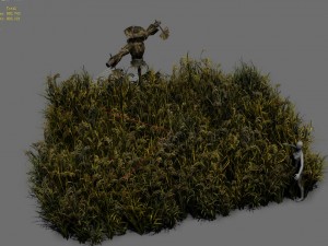 paddy field - scarecrow 3D Model