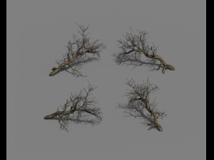 winter snow - dead tree 02 3D Model