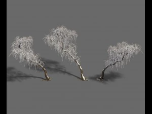 冬の雪 - 木 3Dモデル