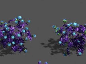 wizard forest - supernatural flowers 3D-Modell
