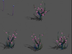 wizard forest - supernatural flowers 04 3D मॉडल