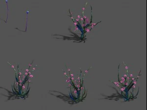 wizard forest - supernatural flowers 04 3D Model