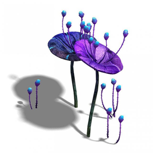 wizard forest - supernatural flowers 05 3D-Modell .c4d .max .obj .3ds .fbx .stl .blend 