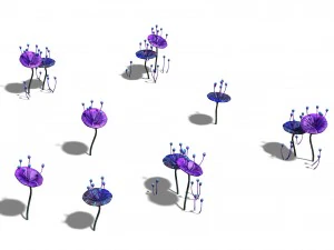 wizard forest - supernatural flowers 05 3D Model