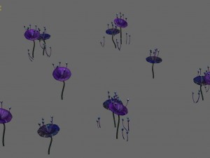 wizard forest - supernatural flowers 05 3D-Modell