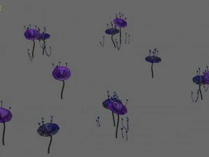 wizard forest - supernatural flowers 05 3D Model