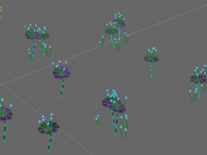 wizard forest - supernatural flowers 05 3D-Modell